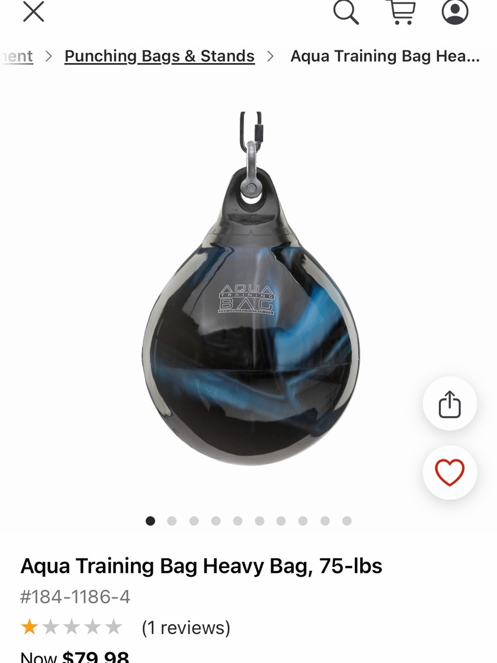 Aqua Training Heavy Duffel Bag – Black with Blue Accents